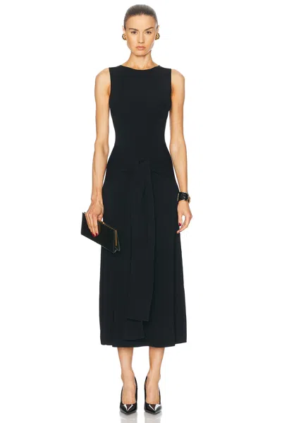 LAPOINTE MATTE VISCOSE WAIST TIE DRESS