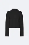 Lapointe Merino Mock Neck Sweater In Black