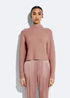Lapointe Merino Mock Neck Sweater In Mauve
