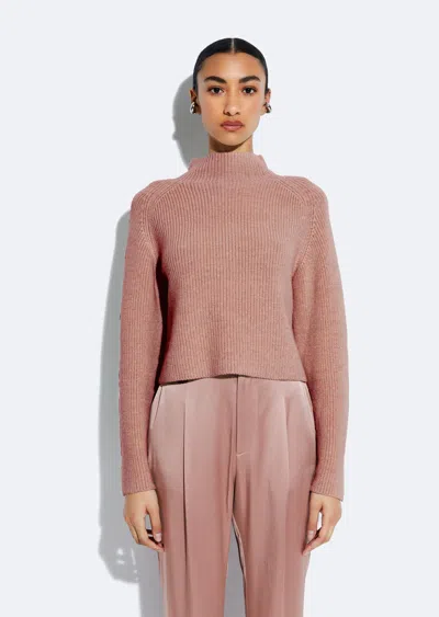Lapointe Merino Mock Neck Sweater In Mauve