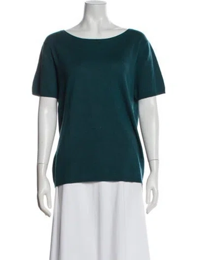 Pre-owned Lapointe Merino Wool Bateau Neckline Sweater In Blue