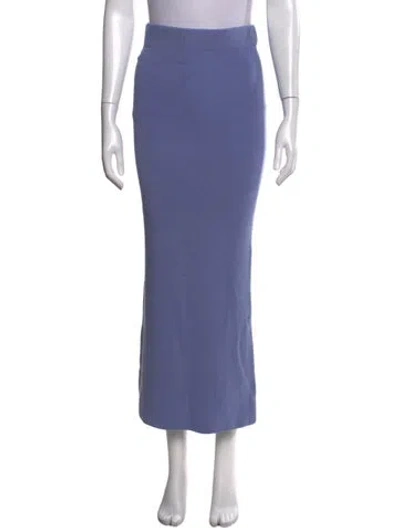 Pre-owned Lapointe Merino Wool Long Skirt In Blue