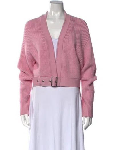 Pre-owned Lapointe Merino Wool Open Front Sweater In Pink