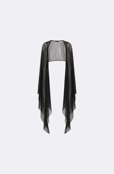 Lapointe Mesh Shrug In Black