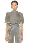 Lapointe Metallic Organza Cape Tee
