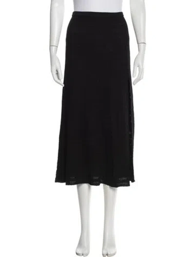 Pre-owned Lapointe Midi Length Skirt In Black