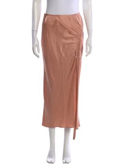Pre-owned Lapointe Midi Length Skirt In Brown