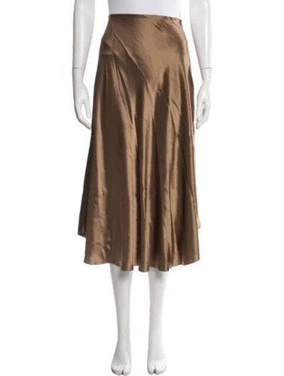 Pre-owned Lapointe Midi Length Skirt In Brown