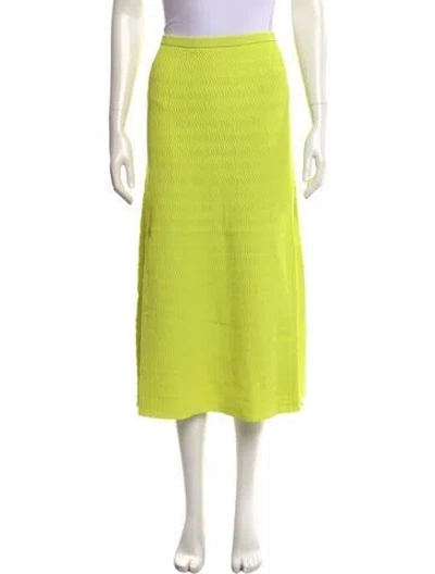 Pre-owned Lapointe Midi Length Skirt In Green