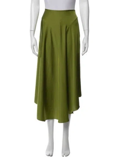 Pre-owned Lapointe Midi Length Skirt In Green