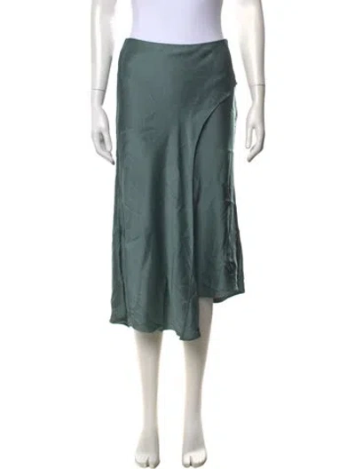 Pre-owned Lapointe Midi Length Skirt In Green