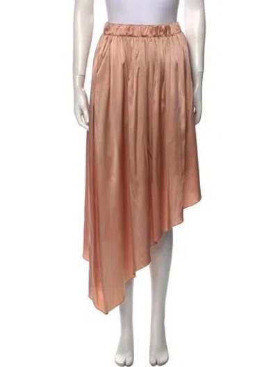 Pre-owned Lapointe Midi Length Skirt In Pink