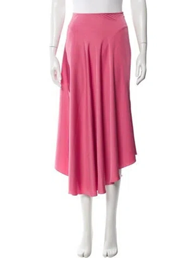 Pre-owned Lapointe Midi Length Skirt In Pink