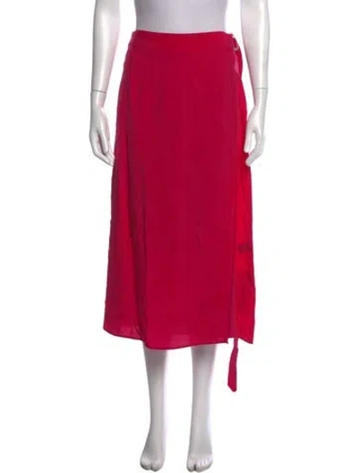 Pre-owned Lapointe Midi Length Skirt In Pink