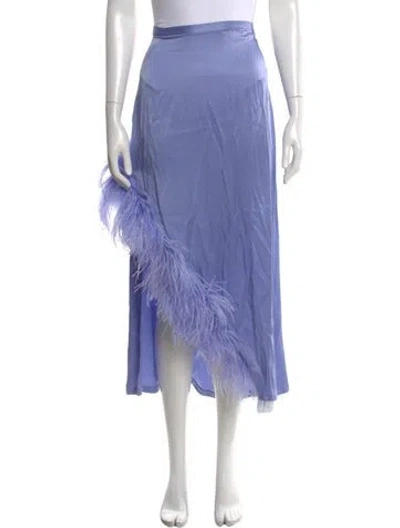 Pre-owned Lapointe Midi Length Skirt In Purple