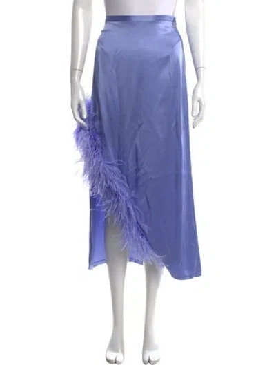 Pre-owned Lapointe Midi Length Skirt In Purple