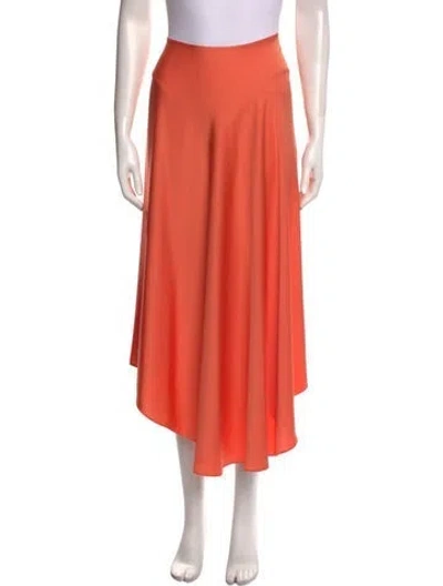 Pre-owned Lapointe Midi Length Skirt W/ Tags In Orange