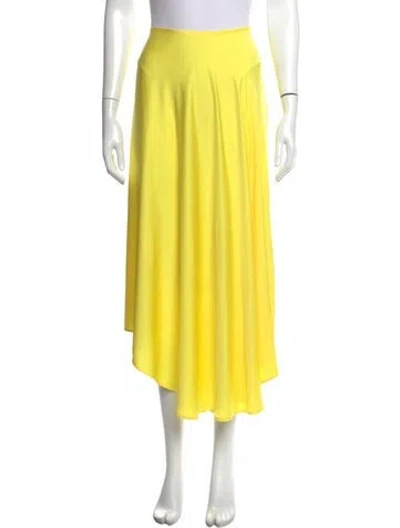Pre-owned Lapointe Midi Length Skirt In Yellow