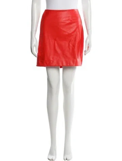 Pre-owned Lapointe Mini Skirt In Orange