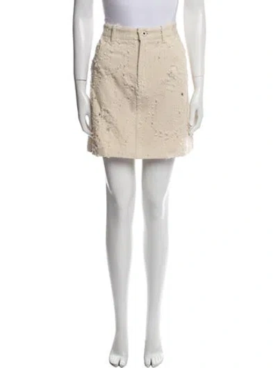 Pre-owned Lapointe Mini Skirt W/ Tags In Neutral