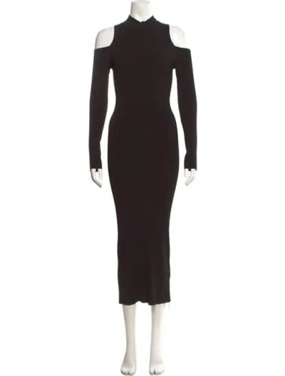 Pre-owned Lapointe Mock Neck Long Dress In Blue