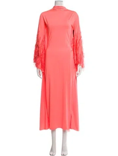Pre-owned Lapointe Mock Neck Long Dress W/ Tags In Orange