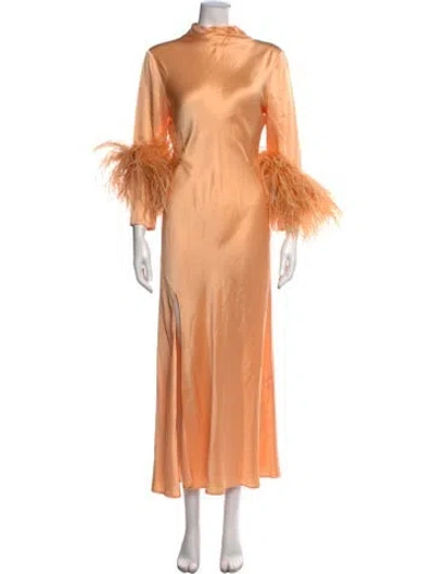 Pre-owned Lapointe Mock Neck Long Dress W/ Tags In Orange