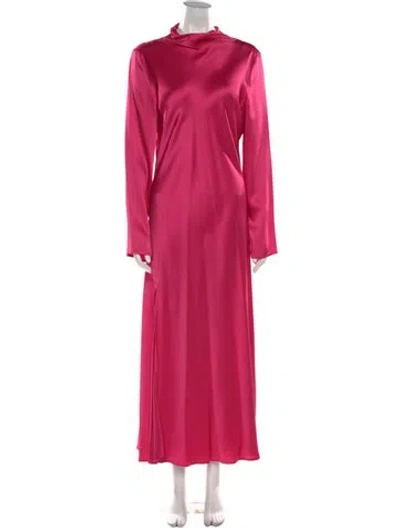 Pre-owned Lapointe Mock Neck Long Dress W/ Tags In Pink