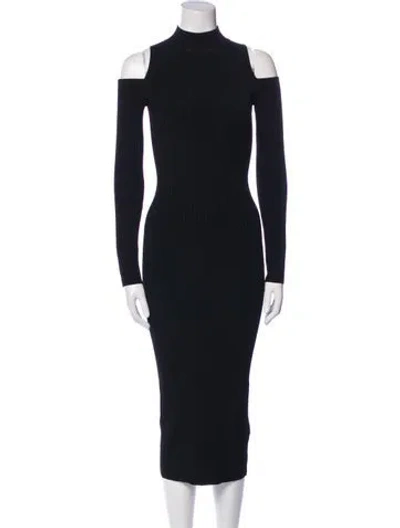 Pre-owned Lapointe Mock Neck Midi Length Dress W/ Tags In Blue