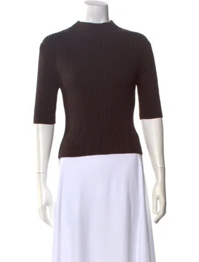 Pre-owned Lapointe Mock Neck Sweater W/ Tags In Brown