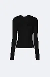 Lapointe Modal Jersey Asymmetrical Ruched Top In Black