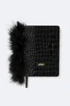 Lapointe Notebook With Marabou Feathers In Black