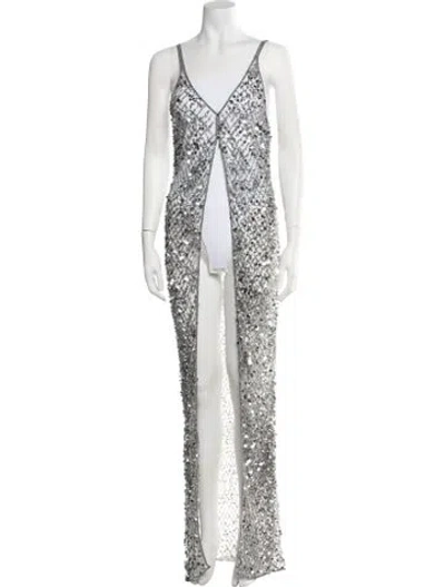 Pre-owned Lapointe Nylon Long Dress In Silver