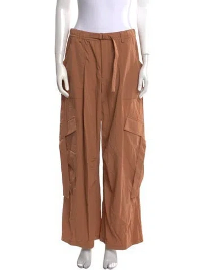 Pre-owned Lapointe Nylon Wide Leg Pants In Brown
