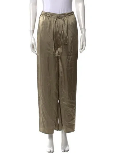 Pre-owned Lapointe Nylon Wide Leg Pants In Neutrals