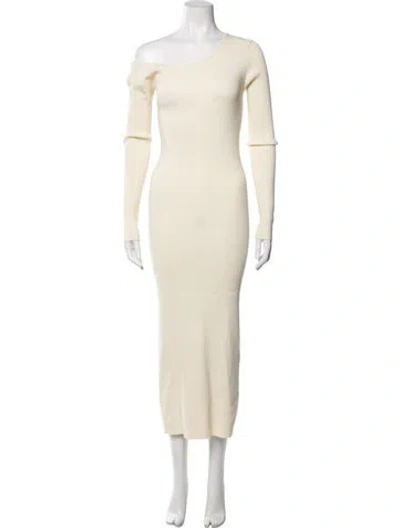 Pre-owned Lapointe Off-the-shoulder Long Dress In Neutrals