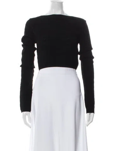 Pre-owned Lapointe Off-the-shoulder Sweater In Black