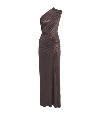 Lapointe One-shoulder Ruched Maxi Dress