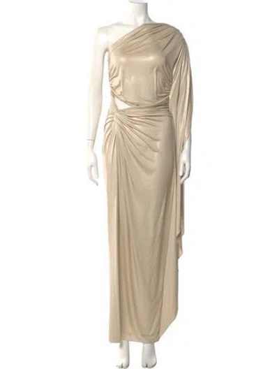 Pre-owned Lapointe One-shoulder Long Dress In Neutral