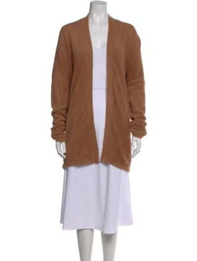 Pre-owned Lapointe Open Front Sweater In Brown