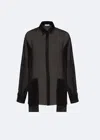 Lapointe Organza Oversized Shirt In Black