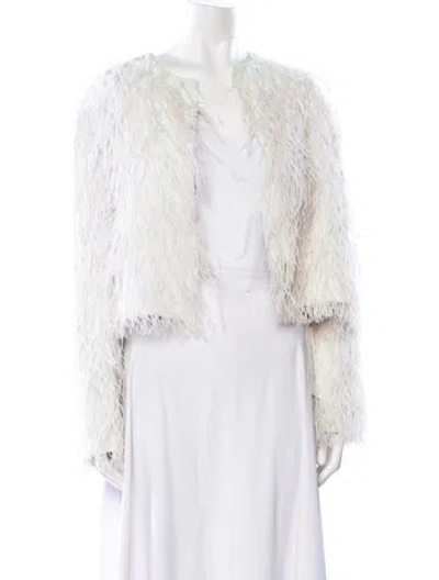 Pre-owned Lapointe Ostrich Bolero In Blue