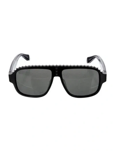 Pre-owned Lapointe Oversize Tinted Sunglasses In Black