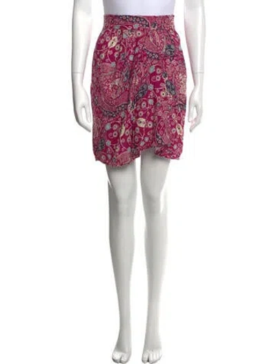 Pre-owned Lapointe Paisley Print Midi Length Skirt In Blue