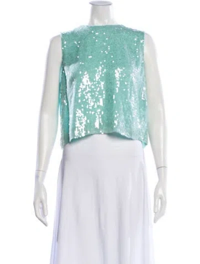 Pre-owned Lapointe Patterned Crew Neck Crop Top W/ Tags In Multi