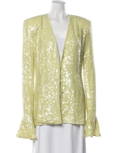Pre-owned Lapointe Patterned Evening Jacket In Yellow