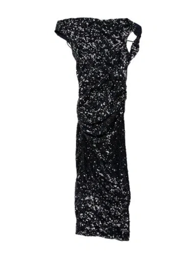 Pre-owned Lapointe Patterned Long Dress In Blue