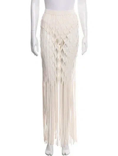 Pre-owned Lapointe Patterned Long Skirt In Neutral