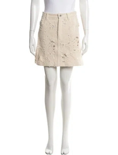 Pre-owned Lapointe Patterned Mini Skirt In Neutrals