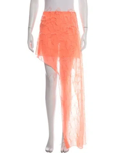 Pre-owned Lapointe Patterned Mini Skirt W/ Tags In Orange